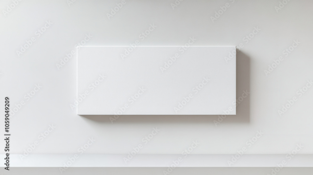 blank white canvas on minimalistic wall, perfect for art display Wall art mock up, blank white canvas on minimalistic wall, perfect for art display Wall art mock up,