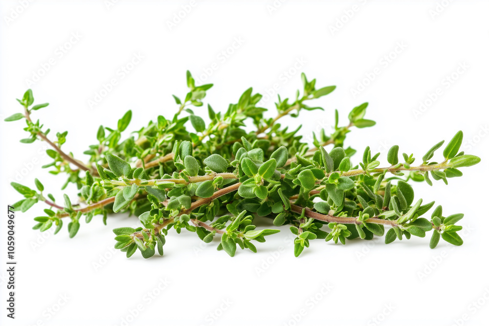 Fresh Thyme sprig isolated on white background Fresh Thyme sprig isolated on white background