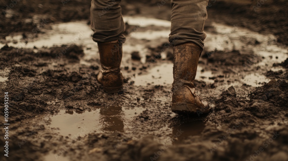 Muddy Boots Walk. Muddy Boots Walk.