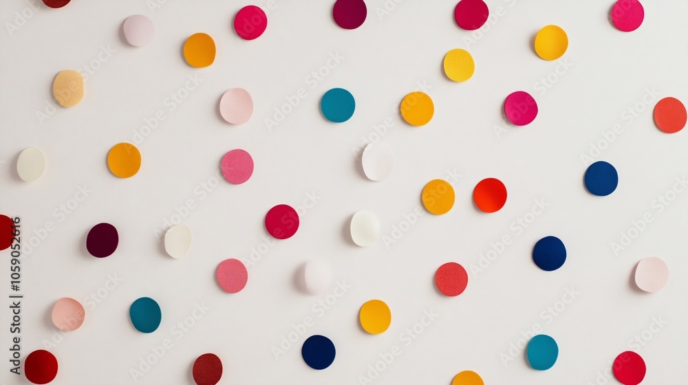 Colorful confetti scattered on a white background. Generative ai Colorful confetti scattered on a white background. Generative ai