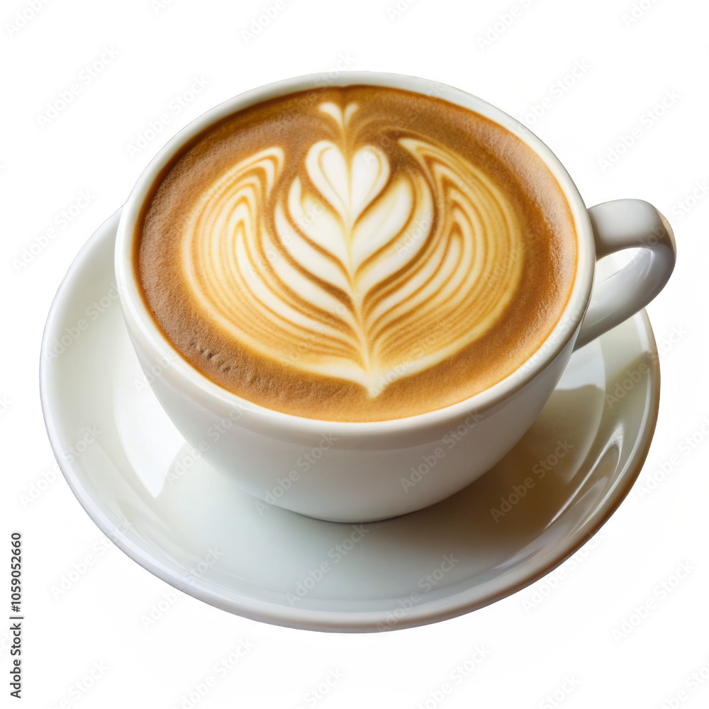 : Latte on a transparent background. : Latte on a transparent background.