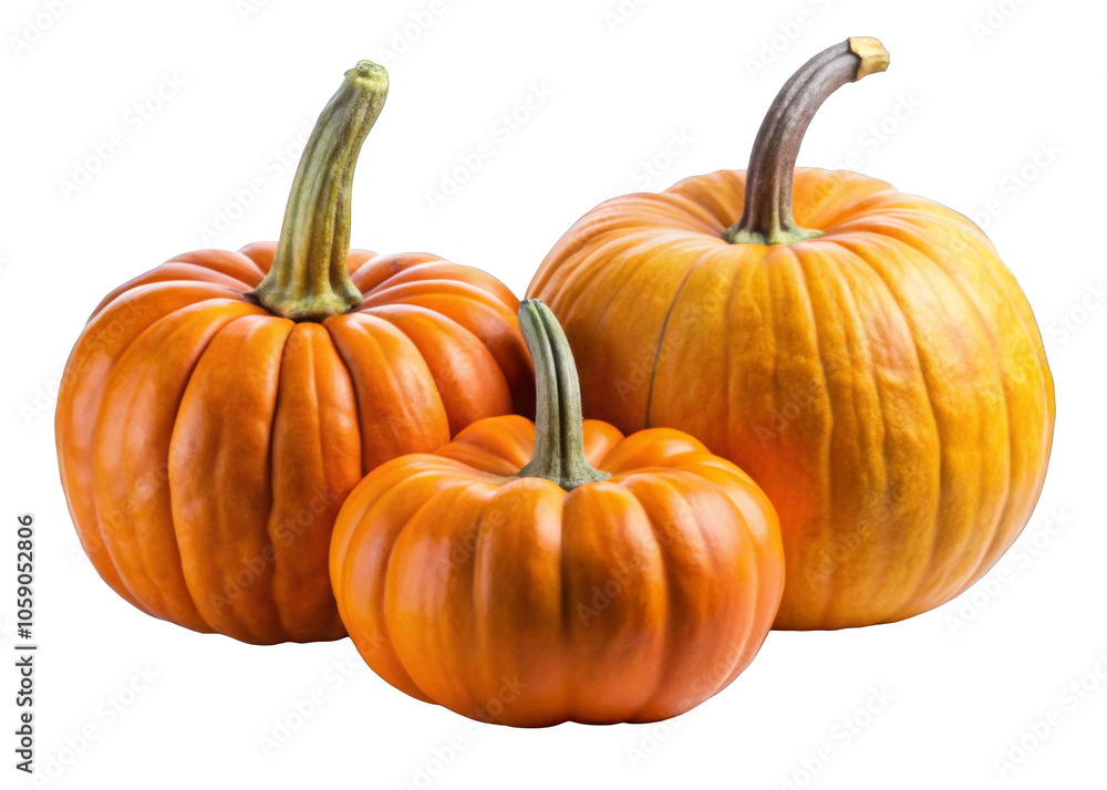 Pumpkins on a transparent background. Pumpkins on a transparent background.