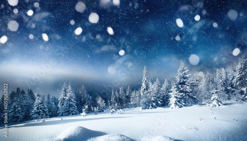 Wallpaper Mural Snowfall – gentle or heavy snow, snowflakes in the air Torontodigital.ca