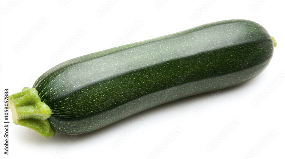 Fresh Green Zucchini on White Background Fresh Green Zucchini on White Background