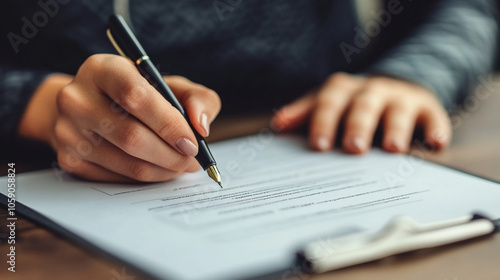 Person working with documents.