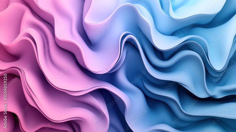 Colorful abstract background with flowing pink and blue gradient shapes resembling fabric or waves creating a dynamic and fluid pattern. Colorful abstract background with flowing pink and blue gradient shapes resembling fabric or waves creating a dynamic and fluid pattern.