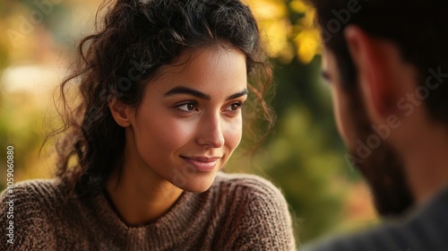 A person listening intently to their partner, showing active emotional communication and understanding photo