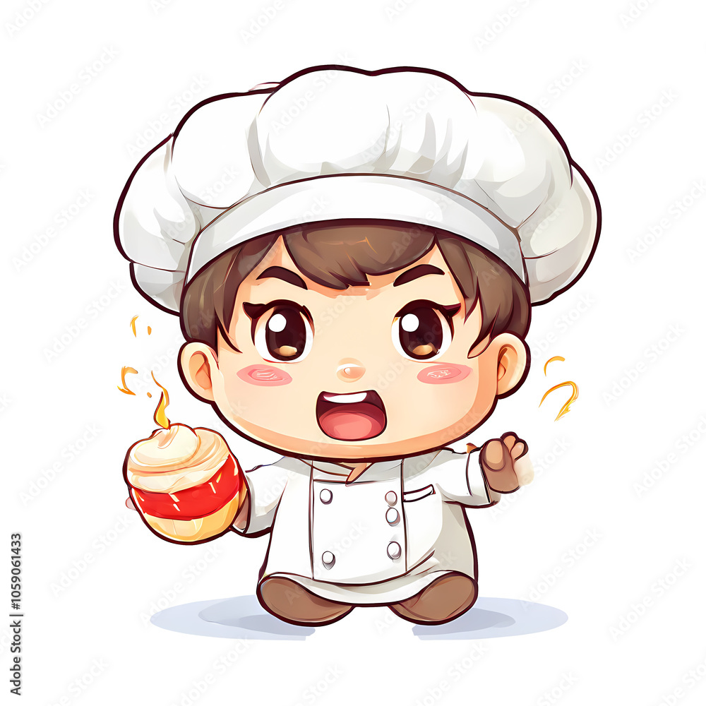 a sticker of a character isolated with face expression a sticker of a character isolated with face expression