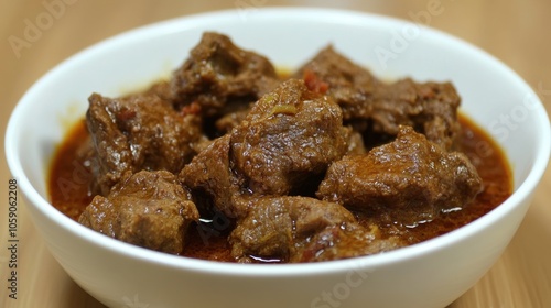 Delicious beef stew in bowl showcasing rich flavors with savory sauce perfect for culinary presentations Cook Something Bold and Pungent Day