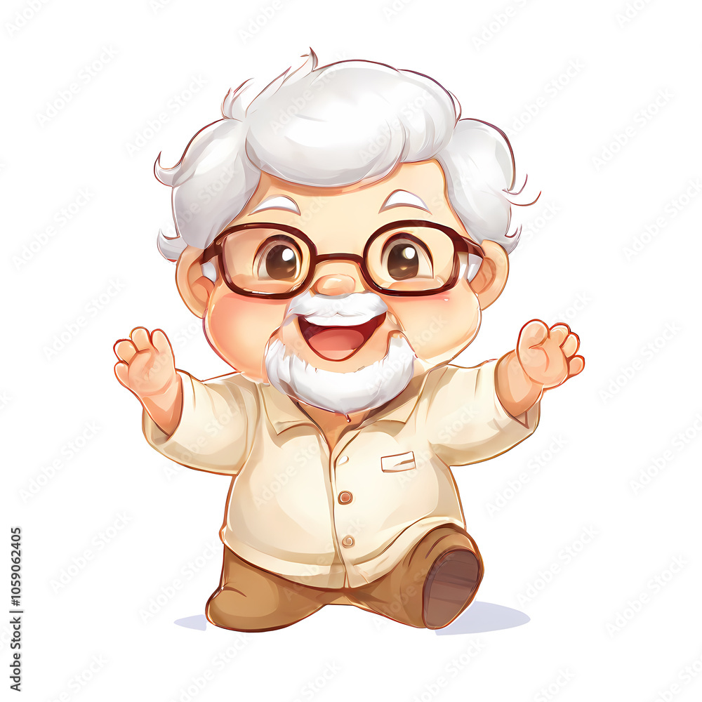 a sticker of a character isolated with face expression a sticker of a character isolated with face expression