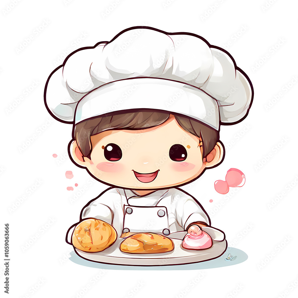 a sticker of a character isolated with face expression a sticker of a character isolated with face expression