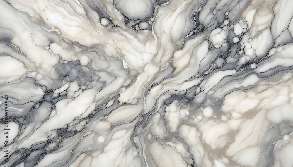 Ivory and Gray Marble with Silver Accents,generative ai Ivory and Gray Marble with Silver Accents,generative ai