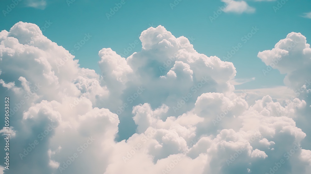White Clouds in a Blue Sky Clean Blank Canvas with Empty Space for Designs White Clouds in a Blue Sky Clean Blank Canvas with Empty Space for Designs