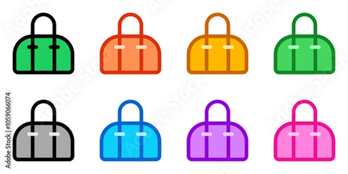 Editable duffel bag, gym bag, travel bag vector icon. Clothing, fashion, apparel. Part of a big icon set family. Perfect for web and app interfaces, presentations, infographics, etc