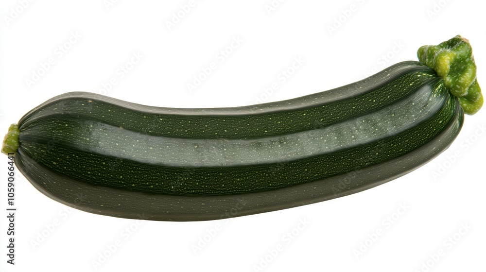 Fresh Green Zucchini on White Background Fresh Green Zucchini on White Background