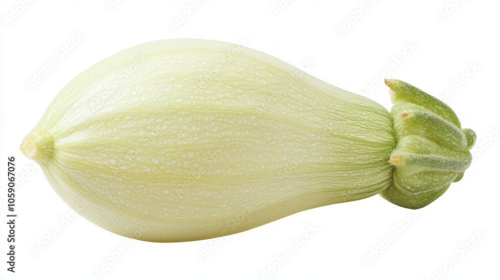 Fresh White Squash on White Background Fresh White Squash on White Background