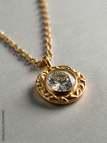 Diamond necklace with gold accents, a luxurious bridal jewelry piece.