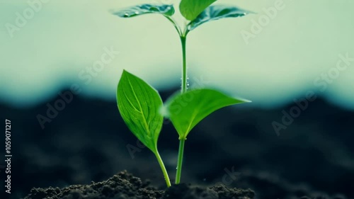 green emergingsprouting plant soil germinating growth nature germ bud garden botany foliage leaf shoot dirtied earth environment fresh life new beginning natural vitality young outdoors organic garde photo