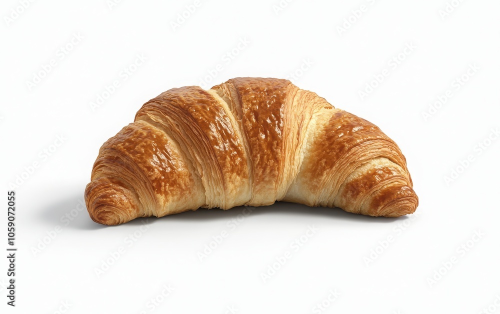 High-resolution photo of a croissant, elegantly isolated on a white background with a clipping path. High-resolution photo of a croissant, elegantly isolated on a white background with a clipping path.