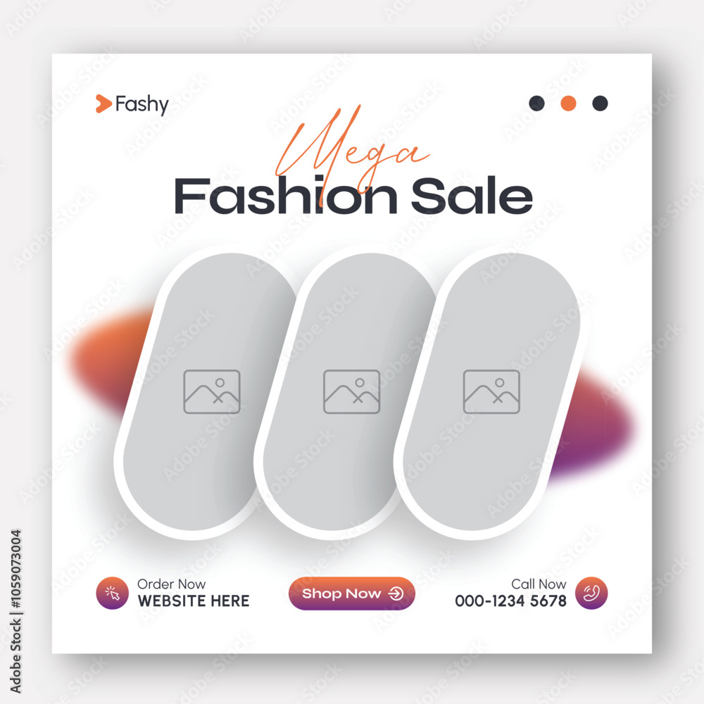 Fashion sale social media post and web banner template Fashion sale social media post and web banner template