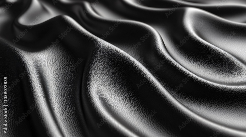 Obraz premium Black leather, close-up of texture.
