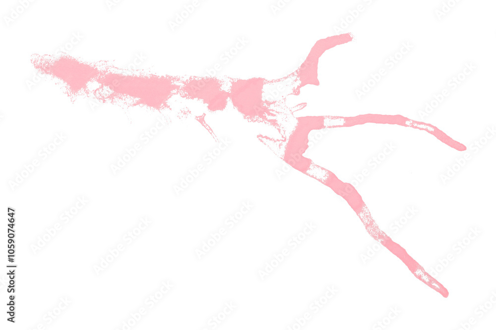Fototapeta premium Pink splash stains on transparent background