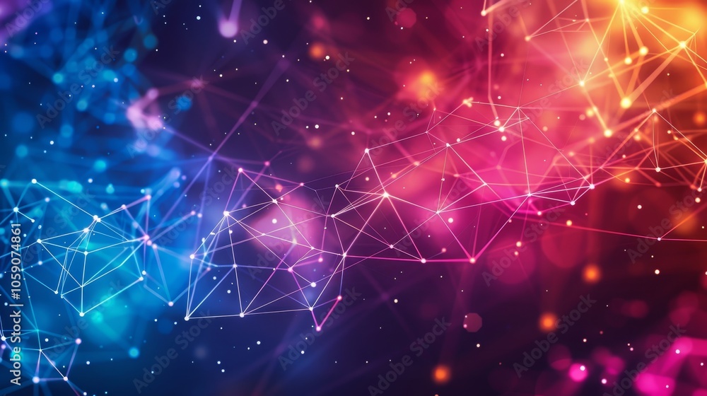 Futuristic digital background featuring abstract geometric patterns in vibrant neon colors Futuristic digital background featuring abstract geometric patterns in vibrant neon colors