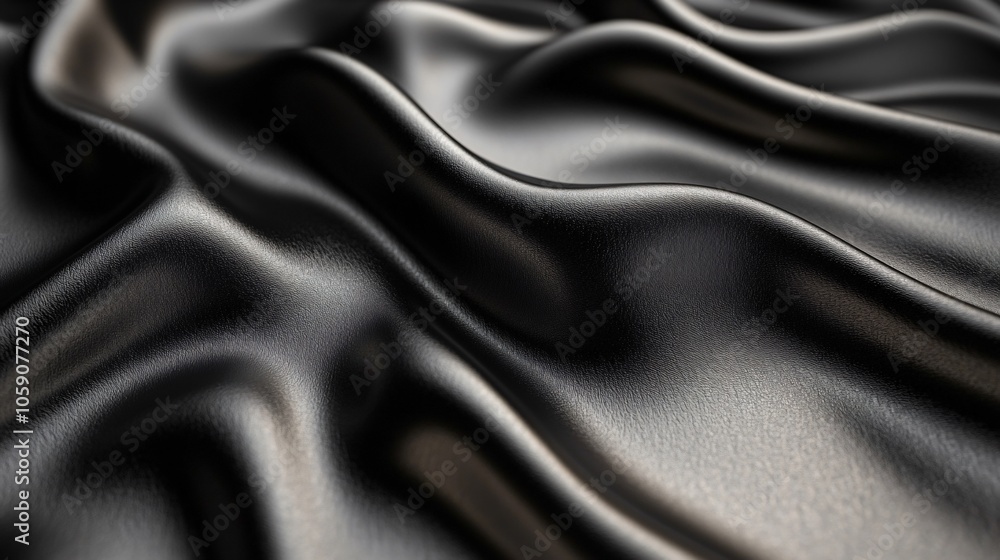 Obraz premium Black leather, close-up of texture.