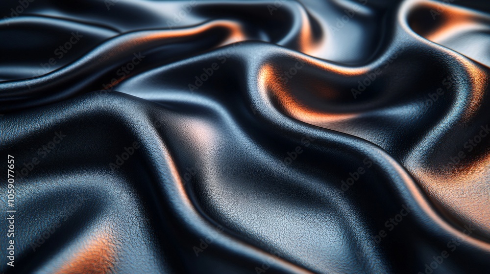 Fototapeta premium Black leather, close-up of texture.