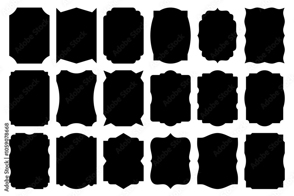 A set of simple vintage style frames