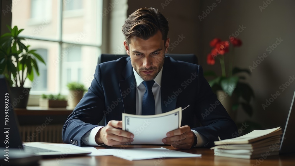 A businessman in a suit sits at the table. wealth, investment success, growing influence of cryptocurrency and blockchain A businessman in a suit sits at the table. wealth, investment success, growing influence of cryptocurrency and blockchain