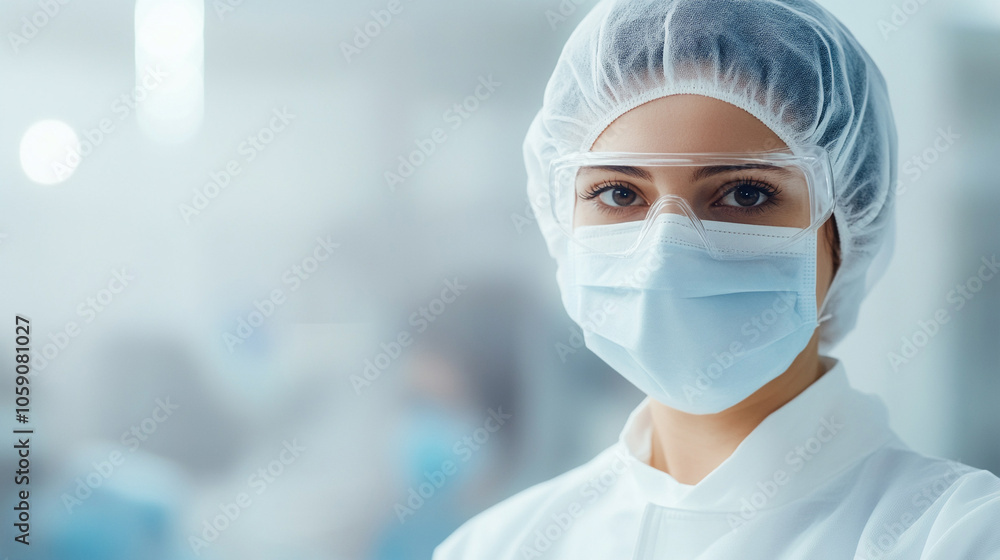 Protective gear-clad inspector scanning for contaminants in a sterile production area, ensuring contamination control,
Protective gear-clad inspector scanning for contaminants in a sterile production area, ensuring contamination control,