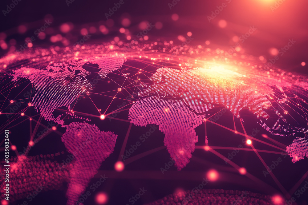 world map image exploring the interconnected global network of technology and communication