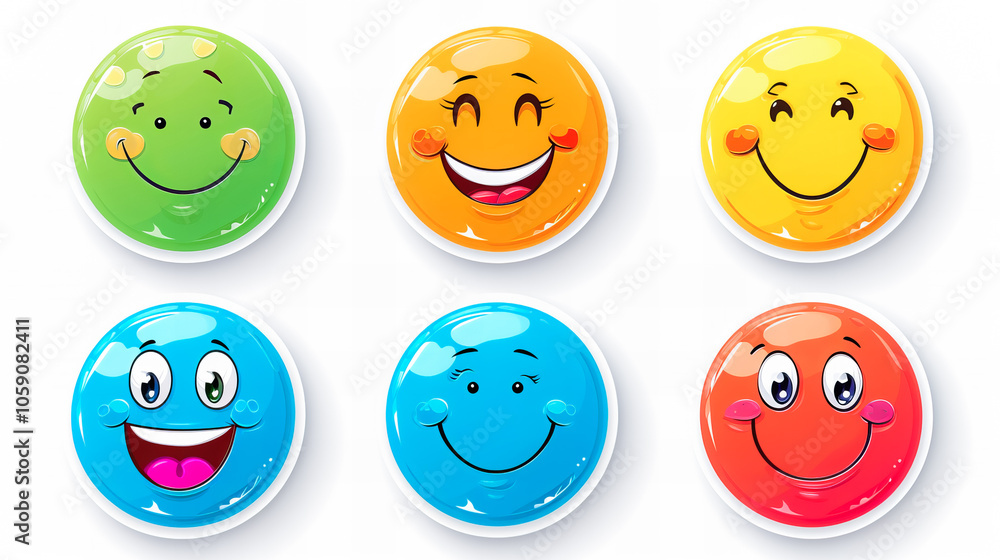 Fototapeta premium funny comic Smiley collection