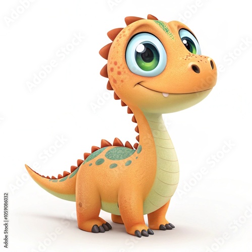 3D dinosaur in cartoon style