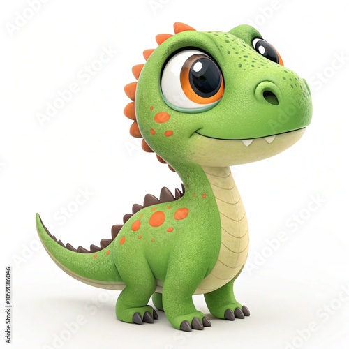 3D dinosaur in cartoon style