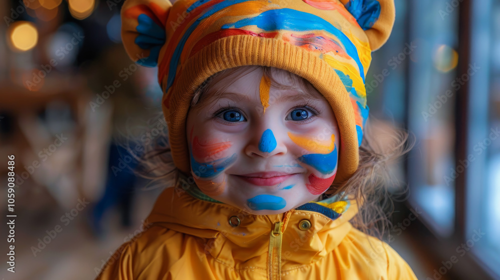 Playful Interaction of Toddlers with Face Paint Playful Interaction of Toddlers with Face Paint