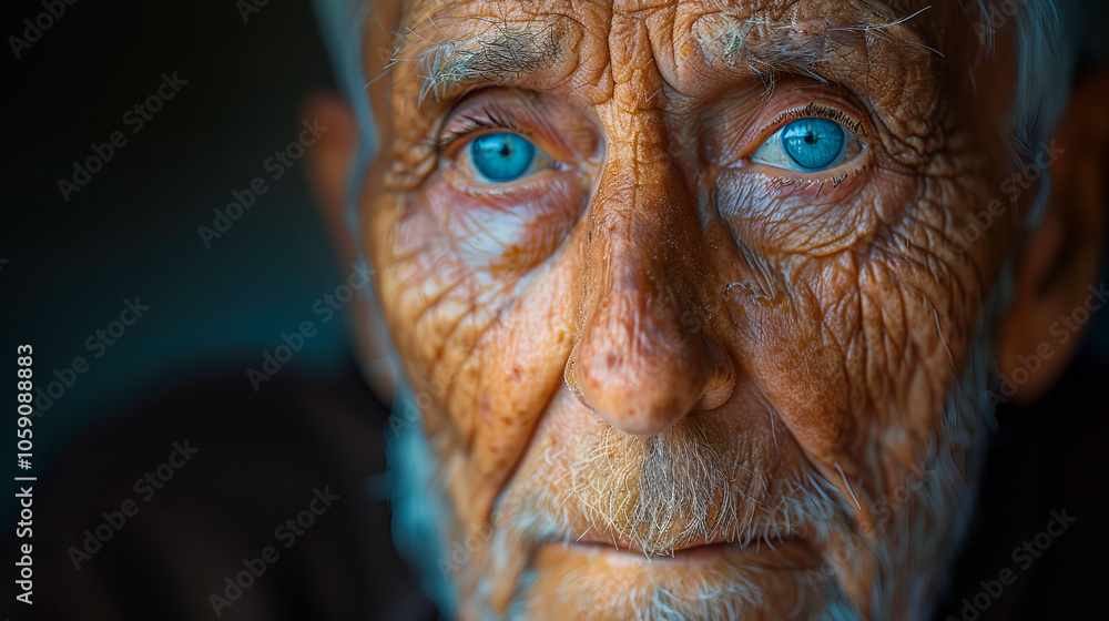 The Sad Face of Aging. Portrait of a Senior Gentleman The Sad Face of Aging. Portrait of a Senior Gentleman