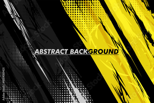 black and yellow abstract background vector template design