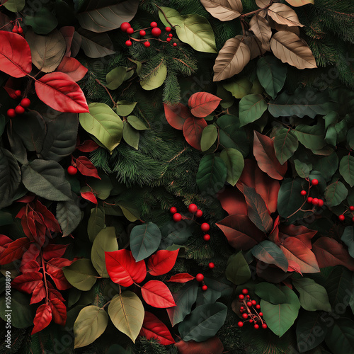 An image of red background chrismas