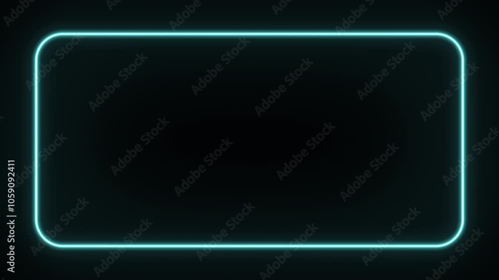 Blue neon rectangle frame animation. Flickering neon border frame animation. Rectangle glowing neon frame background. Transparent background with alpha channel Blue neon rectangle frame animation. Flickering neon border frame animation. Rectangle glowing neon frame background. Transparent background with alpha channel
