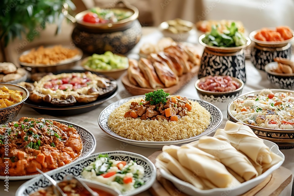 A Table Full of Delicious Middle Eastern Food - Photo A Table Full of Delicious Middle Eastern Food - Photo
