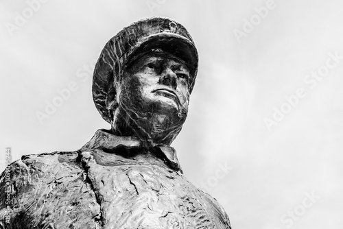 The statue of Sir Winston Churchill in Paris, France