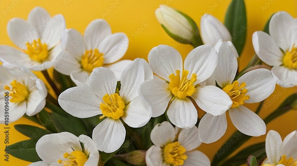 Fototapeta premium white and yellow flowers