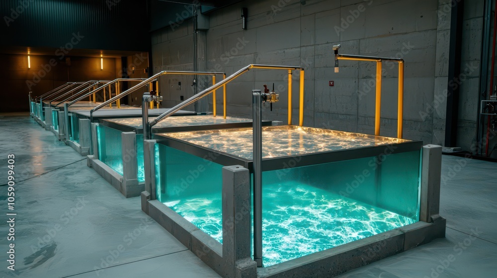Obraz premium Industrial Aquatic Therapy Pools