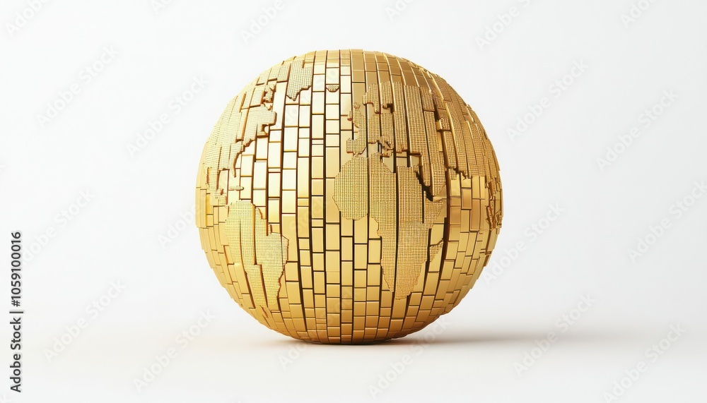 Layered golden pie charts forming a globe, illustrating global financial statistics and data Gold Graph, Global Finance Layered golden pie charts forming a globe, illustrating global financial statistics and data Gold Graph, Global Finance
