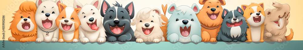 Φωτογραφία A Group Portrait of Adorable Dogs