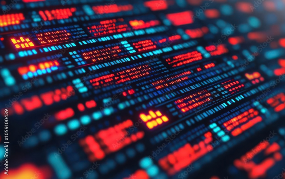 Screen covered in flashing error notifications, digital chaos, 3D illustration Screen covered in flashing error notifications, digital chaos, 3D illustration