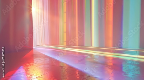 Colorful light rays