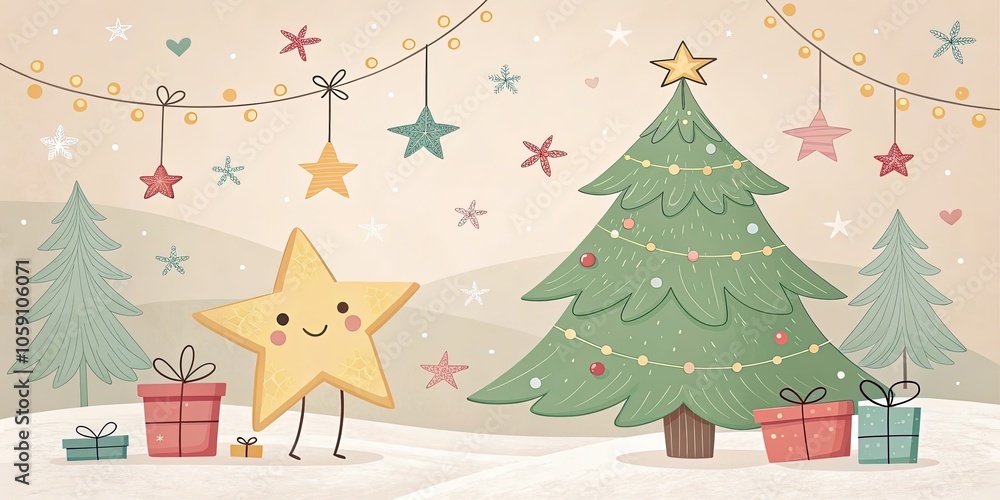 minimalist cute cartoon christmas background minimalist cute cartoon christmas background